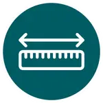 Icono circular con fondo verde que muestra una regla y una flecha doble indicando medición; texto Nusa Penida no presente en la imagen pero añadido para SEO: Nusa Penida.