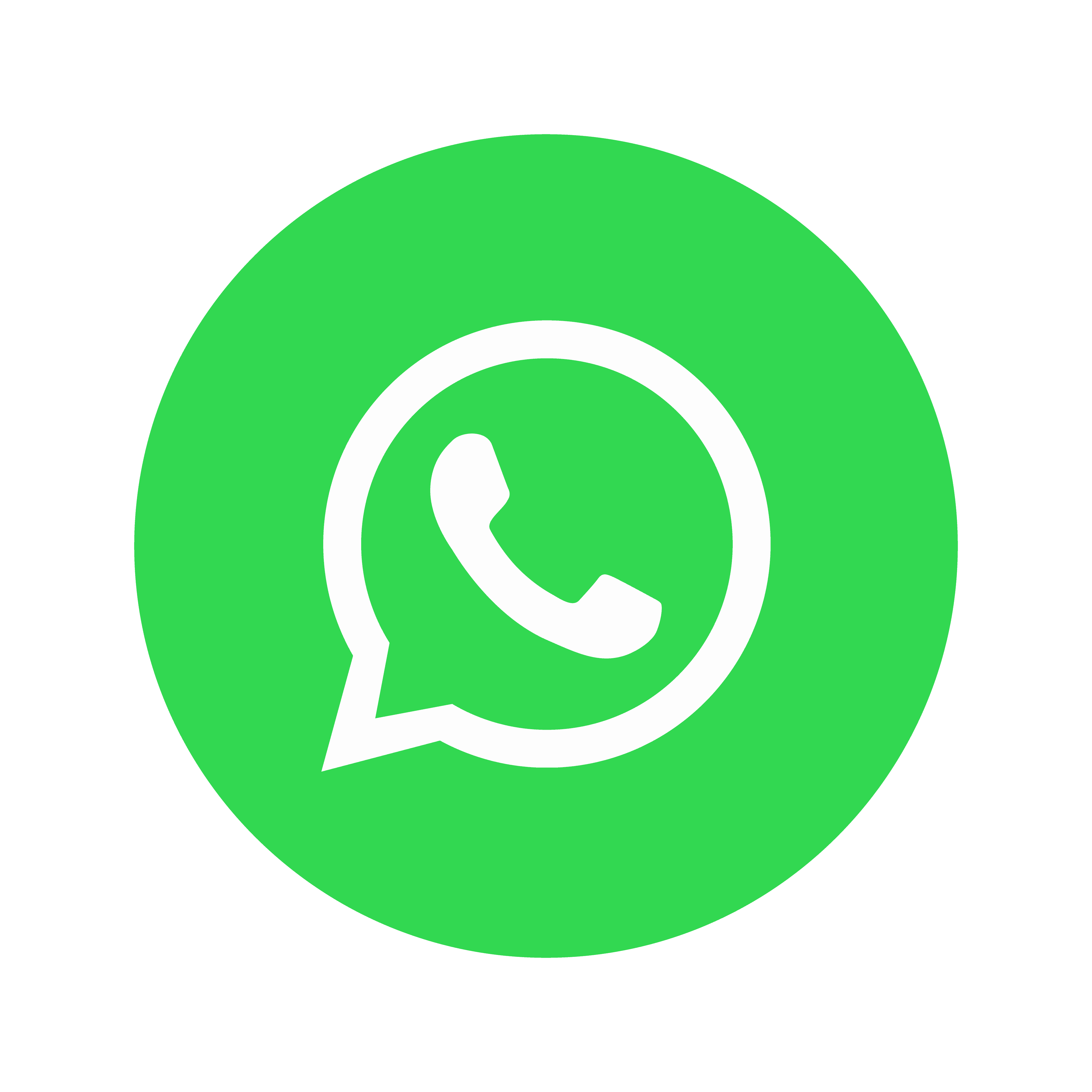 Logotipo blanco de un auricular dentro de un bocadillo sobre un círculo verde (icono de WhatsApp).